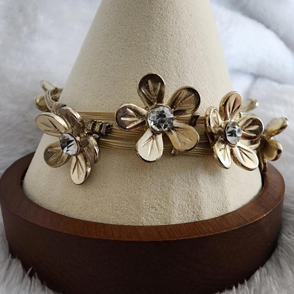 Gold Flower Bangles - image 3